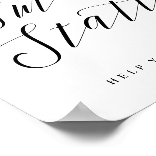 S'mores Station Chic Brautparty oder Hochzeitszeic Poster (Ecke)