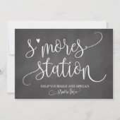 S'mores Station Gefallen Party Signage 12x18 Einladung (Vorderseite)