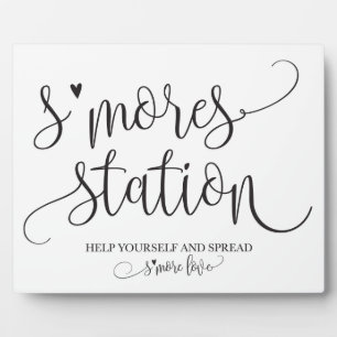S'mores Station Gefallen Party Signage Fotoplatte