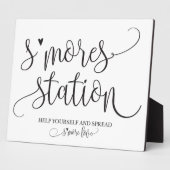 S'mores Station Gefallen Party Signage Fotoplatte (Seite)