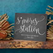 S'mores Station Gefallen Party Signage Fotoplatte (Seite)