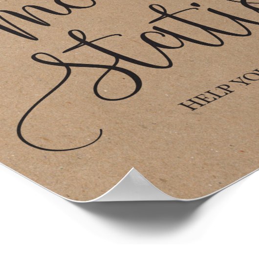 S'mores Station Gefallen Party Signage Poster (Ecke)