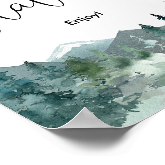 S'mores Station raucht Bar rustikale Berge Poster (Ecke)