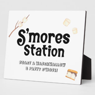 S'mores-Station-Schild Fotoplatte
