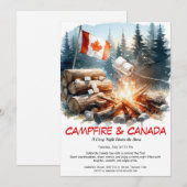 S'mores, Stories & Stars | kanadisches Campfeuer Einladung (Vorne/Hinten)
