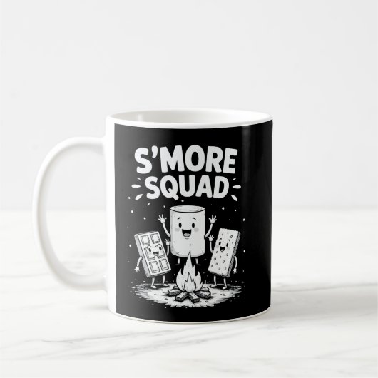 S'mores-Truppe Camping Lagerfeuer Süße Marshmallow Kaffeetasse (Links)
