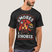 S'Mores und Whos Marshmallows Campfire Camping T-Shirt (Vorderseite)