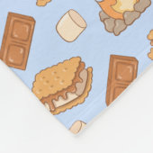 S'mores Vintage-Camping Marshmallow Lagerfeuer Cam Fleecedecke (Ecke)