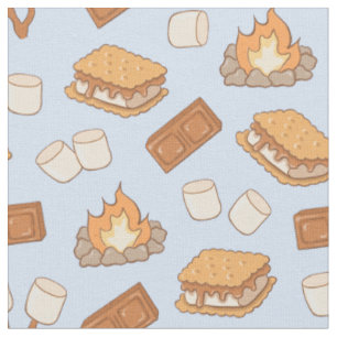 S'mores Vintage-Camping Marshmallow Lagerfeuer Cam Stoff