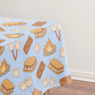 S'mores Vintage-Camping Marshmallow Lagerfeuer Cam Tischdecke