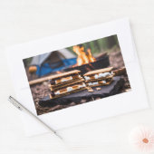 S'mores vor Campfeueraufkleber Rechteckiger Aufkleber (Umschlag)