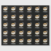 Smoring Funny Smore Puns Dark BG Geschenkpapier (Flach)