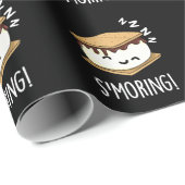 Smoring Funny Smore Puns Dark BG Geschenkpapier (Rolleneckpunkt)