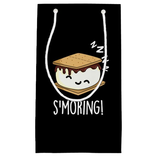 Smoring Funny Smore Puns Dark BG Kleine Geschenktüte (Vorderseite)
