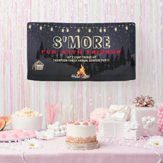 S'mos Spaß Bonfire Backyard Keks Freundschaft gebe Banner (Party)