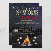 S'mos Spaß Bonfire Backyard Keks Freundschaft gebe Einladung (Vorne/Hinten)