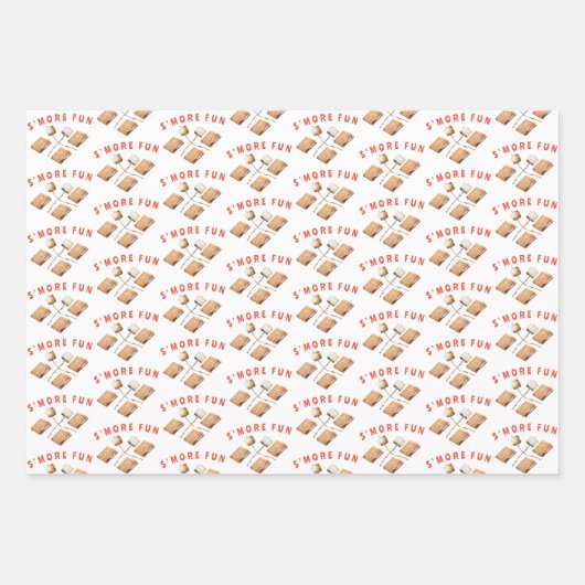 S'mos Spaß Bonfire Backyard Keks Freundschaft gebe Geschenkpapier Set (Vorderseite 3)