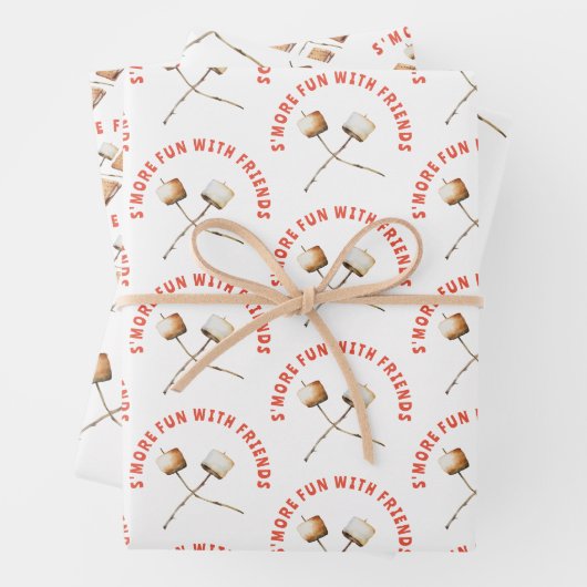 S'mos Spaß Bonfire Backyard Keks Freundschaft gebe Geschenkpapier Set (Beispiel)
