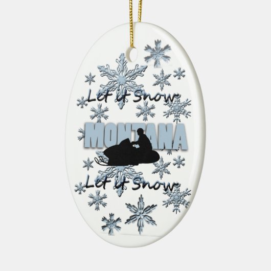 Smowmobile Let it Snow Montana Weihnachtsschmuck (Links)