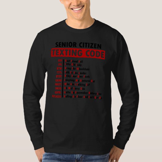 SMS-Code für Senioren für Opa T-Shirt (Vorderseite)