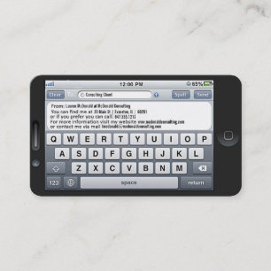 sms iPhone Template Visitenkarte