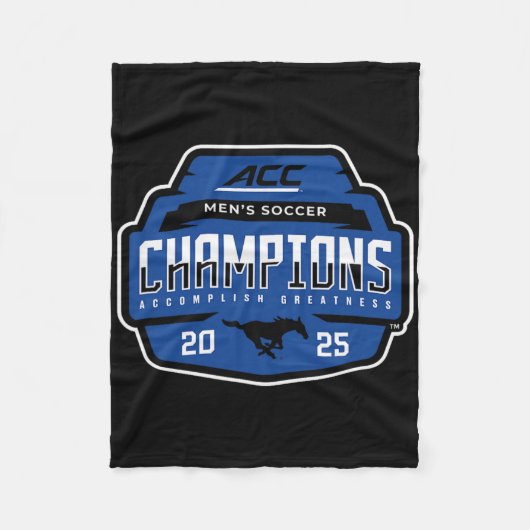 Smu Mustangs Acc Champs 2025 Men's Soccer _1  Fleecedecke (Vorderseite)