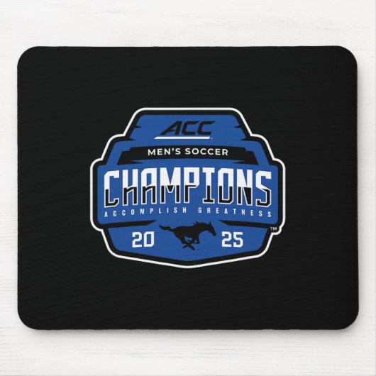 Smu Mustangs Acc Champs 2025 Men's Soccer _1  Mousepad (Vorne)