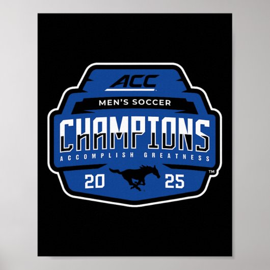 Smu Mustangs Acc Champs 2025 Men's Soccer _1  Poster (Vorne)