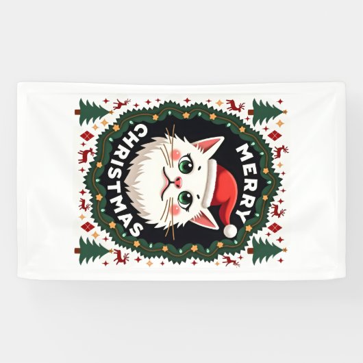 Smudge Cat hässlicher Weihnachtspullover  (1) Banner (Horizontal)
