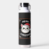 Smudge Cat hässlicher Weihnachtspullover (1) Trinkflasche (Vorne)