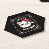 Smudge Cat Ugly Christmas Sweater  (1) Untersetzer (angewinkelt)