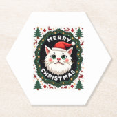 Smudge Cat Ugly Christmas Sweater  (1) Untersetzer (Vorderseite)