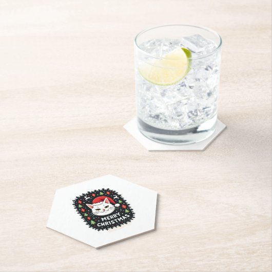 Smudge Cat Ugly Christmas Sweater (2) Untersetzer (Vor Ort)