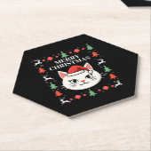 Smudge Cat Ugly Christmas Sweater  (2) Untersetzer (angewinkelt)