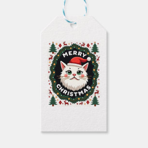 Smudge Katze hässlicher Weihnachtspullover  (1) Geschenkanhänger