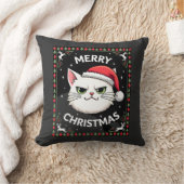 Smudge Katze hässlicher Weihnachtspullover (1) Kissen (Decke)