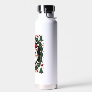 Smudge-Katze hässlicher Weihnachtspullover (1) Trinkflasche