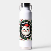 Smudge-Katze hässlicher Weihnachtspullover (1) Trinkflasche (Vorne)