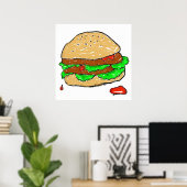 Smudgy Burger Poster (Heimbüro)
