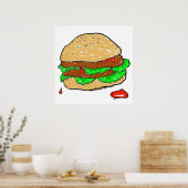 Smudgy Burger Poster (Küche)