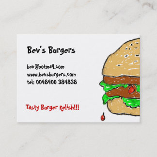 Smudgy Burger-Visitenkarten Visitenkarte