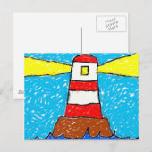 Smudgy Lighthouse Postkarte (Vorne/Hinten)