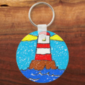 Smudgy Lighthouse Schlüsselanhänger (Vorderseite)