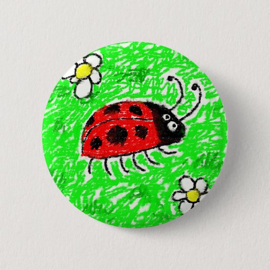 Smudgy Marienkäfer Button (Vorderseite)