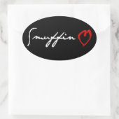 Smuffin Liebe Ovaler Aufkleber (Tasche)