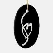 Smuffin Liebe-Schwarzes Keramik Ornament (Rechts)