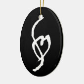 Smuffin Liebe-Schwarzes Keramik Ornament (Links)