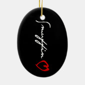Smuffin Liebe-Schwarzes Keramik Ornament (Hinten)