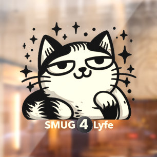 SMUG 4 Lyfe Cat 12 x 12 Window Cling Fensteraufkleber