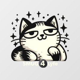 SMUG 4 Lyfe Cat 12 x 12 Window Cling Fensteraufkleber